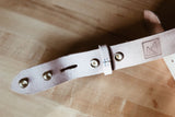 Milestone Bag Co. The Do it All Belt 1.5-inch wide, black leather belt with metal buckle, displayed on a neutral background.