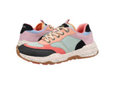 Multicolored sneakers on a white background