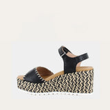 Naot Blanes 177104 Black Wedge Sandal