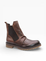 Brown Eric Michael Cruz Lug Sole Ankle Boot with stylish ankle height and rugged lug sole for versatile casual wear.