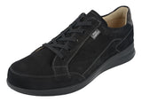 Finn Comfort Prato women's walking shoe in tan leather with beige laces and supportive sole, ideal for comfortable walking.