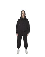 Black Portland Gear Cloudburst hoodie for women, front view showing zip-up design and comfortable fit.