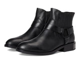 Black Kork Ease Elsbury O Ring ankle sandal with open toe and ankle strap, showcasing stylish design and comfortable fit.