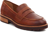 Kork Ease Carlisle women's penny loafer in brown leather, featuring classic slip-on design and tassel details.