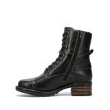 Taos Crave inside zip lace-up boot in wide width, featuring stylish design and comfortable fit for casual wear.