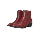 David Tate Flight Women's boots, black leather ankle boots with side zipper and stacked heel, stylish and comfortable footwear.
