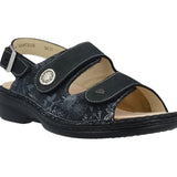 Finn Comfort Isera 5004 women's sandal with leather straps and cushioned footbed, designed for comfort and style.