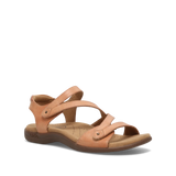 Tan sandal on a white background