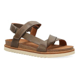 green sandal on a white background