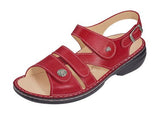 Red Finn Comfort Gomera women's sandal with adjustable straps and cushioned sole, ideal for comfortable summer wear.