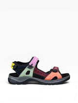 Multicolored sandal on a white background