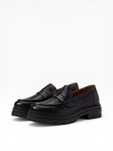 Miz Mooz Legend Lug Sole Loafer for women, showcasing classic slip-on style with a rugged lug sole and smooth leather finish.
