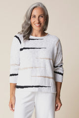 Habitat Boardwalk Pullover in Willow color, casual apparel with a comfortable fit, shown on a model.