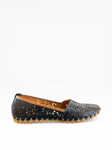 Gelato women's perforated slip-on loafer shoe featuring breathable design and comfortable fit, stylish and perfect for casual wear.