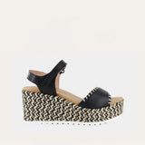 Naot Blanes 177104 Black Wedge Sandal