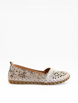 Gelato women's perforated slip-on loafer shoe with breathable design and stylish look, ideal for casual wear.