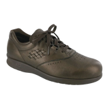 Brown leather shoe on a white background