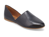 Miz Mooz Kimmy Flat women's comfort shoe featuring a sleek leather design and rounded toe on a neutral background.