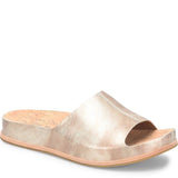 Kork Ease Tutsi women's sandal in natural leather with woven straps and a comfortable flat sole.