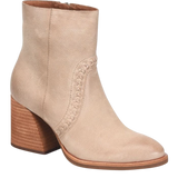 Kork Ease Shilo boot in brown leather with stacked heel and side zipper, stylish ankle boot for casual or dressy wear.