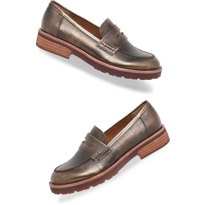 Kork Ease Carlisle 18718 Bronze Penny Loafer Shoe Strada Shoes