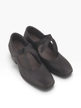 Naot Nobility 139109 dress heel in black leather with a sleek design and ankle strap, stylish and comfortable for formal occasions.