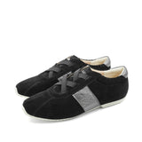 Black Bussola Posies Slip On Sneakerina athletic leisure sneaker with silk suede upper and casual slip-on design.