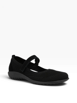 Black flat shoe  on a white background