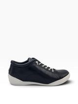 Black and white sneaker on a white background