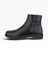 Black ankle high waterproof boot