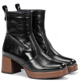 Women’s Dorking by Fluchos D9157 platform boots with short design, brown leather and stylish ankle height.