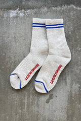Le Bon Shoppe Boyfriend Socks featuring a cozy knit pattern and ribbed cuffs, displayed on a neutral background.
