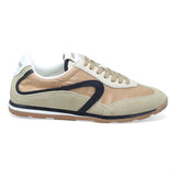 Black and sand Verbena Pietra Athletic Leisure sneakers with stylish design and comfortable fit, shown from a front angle.