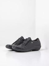 Pair of gray sneakers on a white background