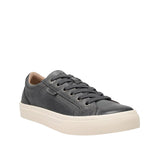Gray sneaker with white sole on a white background