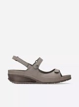 Beige Wolky Pica 00410 vegan sandal with adjustable straps and cushioned sole, designed for comfort and casual wear.
