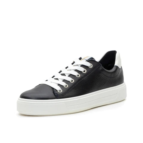 Ara Camden 27402 Lace Up Black Leather Sneaker
