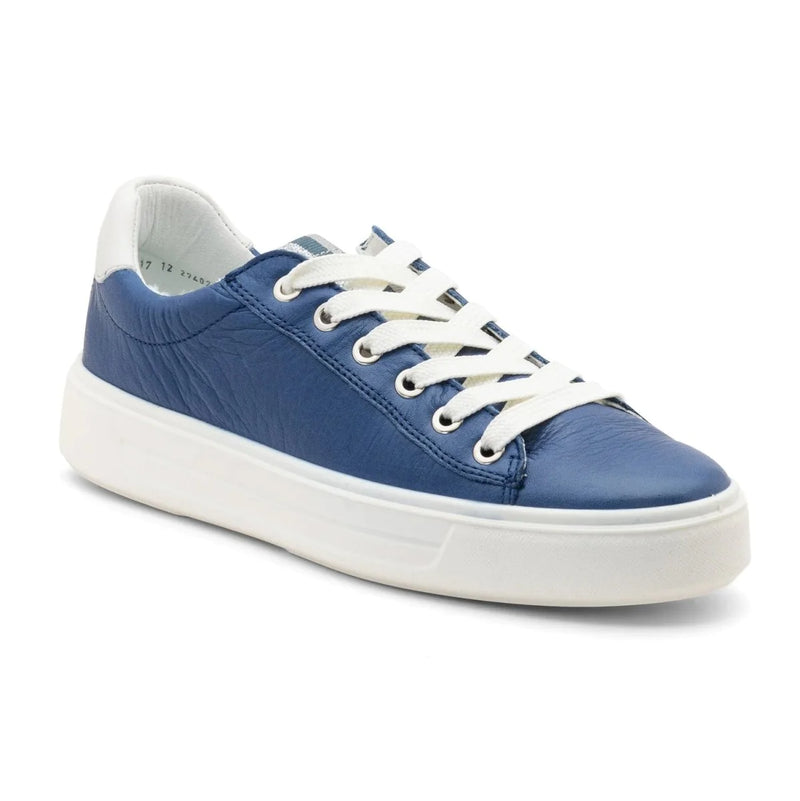 Ara Camden 27402 Lace Up Colbalt Blue Leather Sneaker