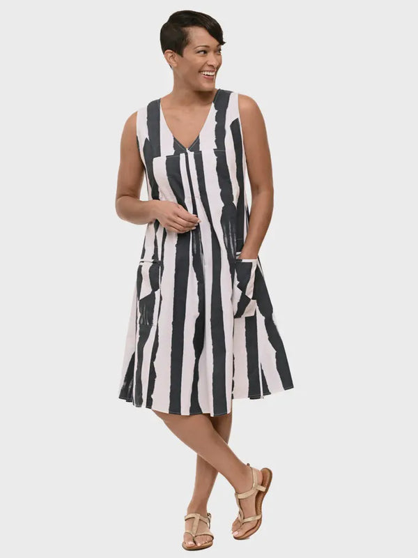 Tulip CV656 Wavy Stripe Poppie Dress