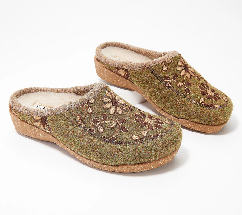 Taos Woolderness Embroidered Wool Clog
