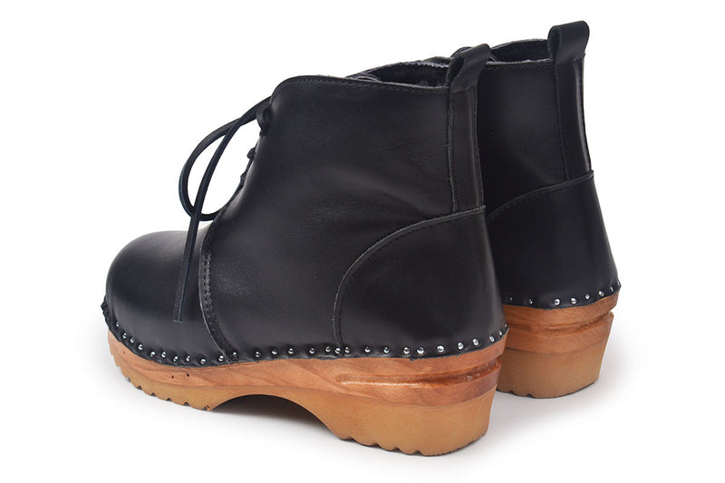 Troentorp Morris Shearling Lace Up Clog Boot