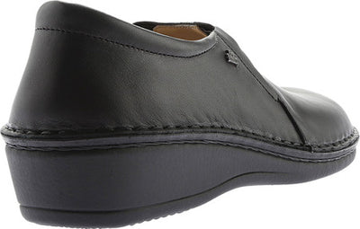 Finn Comfort Womens 7.5 NEWPORT Leather Slip On Clog $285 outlet Shoes Black Work Chef